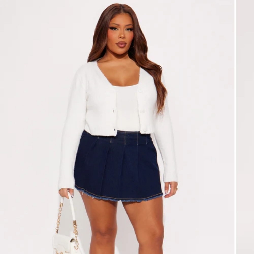 Fashion Nova Keke Dark Blue Denim Micro Mini Skirt 3x